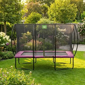 Trampolim retangular Silhouette 244 x 366 cm - rosa