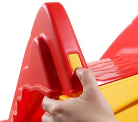 Escorrega dobrável infantil interior/exterior vermelho/amarelo