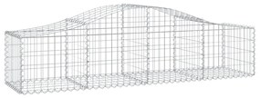 Cestos gabião arqueados 10pcs 200x50x40/60 cm ferro galvanizado