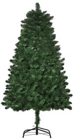 HOMCOM Árvore de Natal Artificial 150cm Ignífuga com 454 Ramas com 2 T