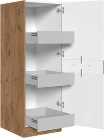 Armário modular com gaveta e portas Wood White 100