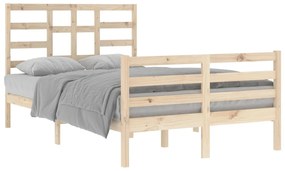 Estrutura de cama sem colchão 120x200 cm madeira maciça