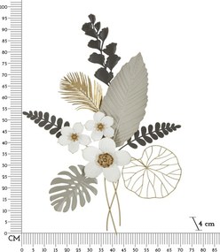 PAINEL DE PAREDE DE FERRO BOUQ 71X4X96,5 CM MULTICOLORIDO