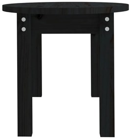 Mesa de centro 80x40x35 cm madeira de pinho maciça preto