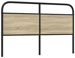 Cabeceira de cama 160 cm derivados madeira/aço carvalho sonoma
