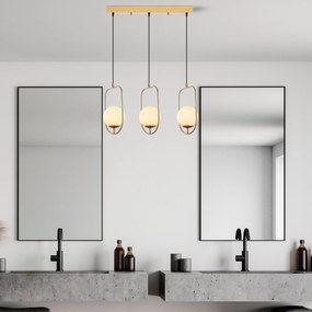 Candeeiro Chandelier Skew – Dourado – 80 cm x 15 cm