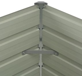 Canteiro jardim elevado 100x100x77 cm aço galvanizado antracite