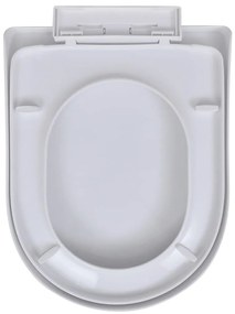 Tampos sanita com tampas de fecho suave 2 pcs plástico branco