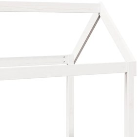 Telhado de cama infantil 118x70x176,5 cm pinho maciço branco