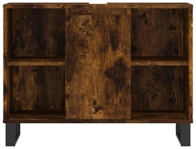 Armário casa de banho 80x33x60 cm deriv.madeira carvalho fumado