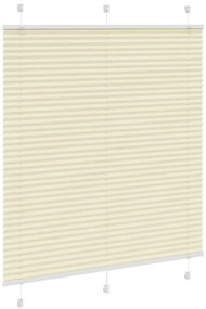 Plissado Cego Creme 120x100cm Largura Tecido 119,4 cm Poliéster