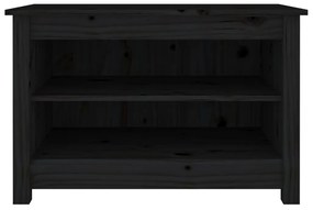 Banco sapateira 70x38x45,5 cm pinho maciço preto