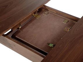 Mesa de jantar extensível castanha escura 120/150 x 75 cm MADOX Beliani