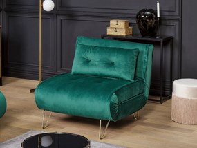 Conjunto de sofás-cama com 3 lugares em veludo verde escuro VESTFOLD Beliani