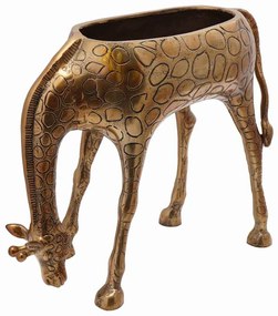 vidaXL Balde de Gelo em Forma de Girafa em Latão - 49x22x39 cm de Alumínio
