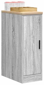 Armário de arrumação de garagem cinzento sonoma 30x51x85 cm