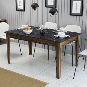 Mesa de Jantar Milan500 – Nogueira/Preto – 145x75x88 cm