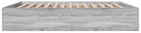 Estrutura de cama 180x200 cm derivados de madeira cinza sonoma