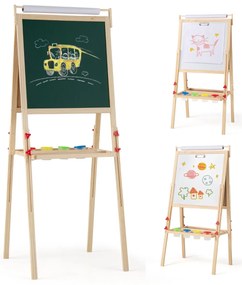 Tenda de brincar para crianças 3-4 crianças, tenda grande para brincar com cortinas de tecido e tela - bege