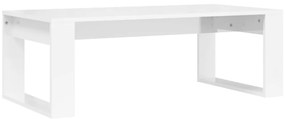 Mesa de centro 102x50x35 cm derivados madeira branco brilhante