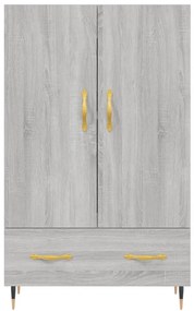 Armário alto derivados de madeira 69,5x31x115cm cinza sonoma
