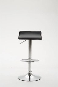 Banco de bar Dyn em couro sintético e com estrutura cromada 36 x 64-84 x 39 cm Preto