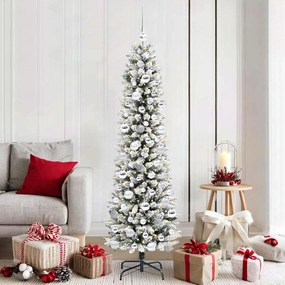 vidaXL Árvore de Natal Artificial Branco 180 cm PVC, Metal e Plástico