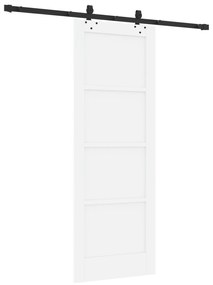 Porta Deslizante vidaXL com Ferragens Brancas 73.5 x 198.5 cm Madeira