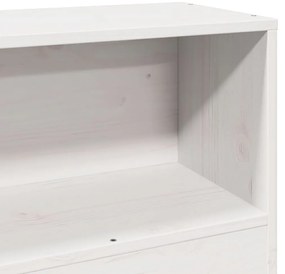 Cama sem colchão 75x190 cm madeira de pinho maciça branco