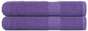 Toalhas de sauna 2 pcs 80x200 cm 360 gsm 100% algodão roxo