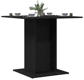 Mesa jantar 80x80x75 cm derivados de madeira carvalho preto