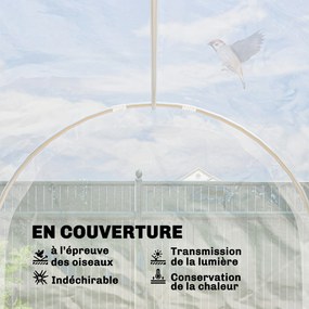 Estufa de jardim tipo túnel 3 x 2 x 2 m (6 m²) com porta articulada e lona de PE de 150 g/m² para legumes, plantas e flores