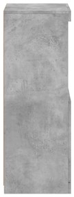 Aparador com luzes LED 41x37x100 cm cinzento cimento