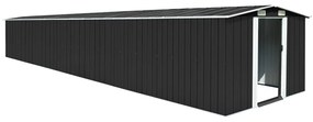 vidaXL Abrigo de jardim 257x779x181 cm aço galvanizado antracite