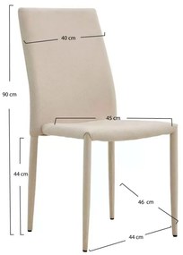 Cadeira Tuoli Tecido - Beige