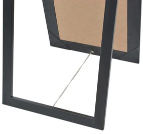 Espelho de pé em estilo barroco, 160x40 cm, preto