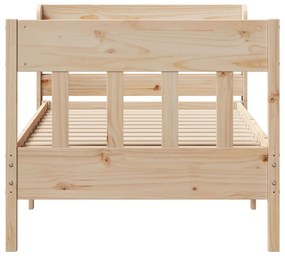 Cama sem colchão 100x200 cm madeira de pinho maciça