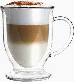 Copos de latte de parede dupla Amo, conjunto de 2