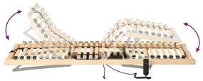 Base de Cama Elétrica com 26 Ripas, 7 Zonas, 80 x 190 cm
