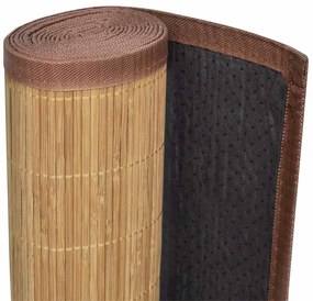 Tapete de bambu 160x230 cm castanho