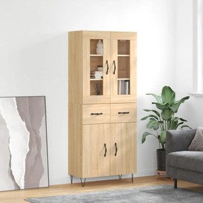 vidaXL Armário alto 69,5x34x180 cm derivados de madeira cor sonoma