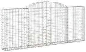 Cestos gabião arqueados 3pcs 300x30x120/140cm ferro galvanizado