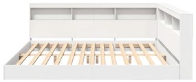 Cama Estante Branca 180x200 cm Madeira Engineered