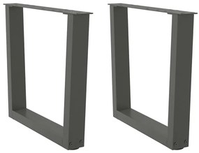 Pés para mesa de centro em forma de V, 2 peças, antracite, 60x (42-43,