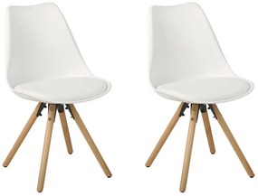 Conjunto de 2 cadeiras branco DAKOTA Beliani