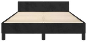 Estrutura de cama sem colchão 120x200 cm veludo preto