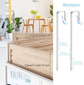 Conjunto de 3 móveis de vime para pátio com cadeiras acolchoadas e mesa de centro de vidro temperado - branco