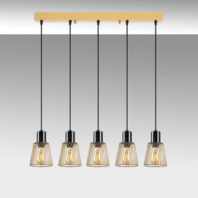 Candeeiro de Teto Kemtel – Ouro Brilhante – 85 x 16 x 115 cm