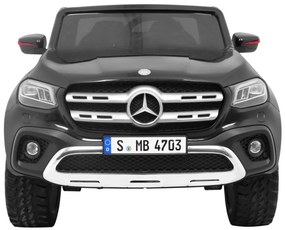 Carro elétrico para Crianças 2 Lugares Mercedes Benz X-Class 2x12V 4x4 Rodas Espuma EVA, Assento de couro Preto