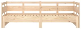 Estrutura sofá-cama de puxar 2x(90x200) cm pinho maciço